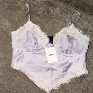 Forever 21 Light Purple Lace Trim Chemise